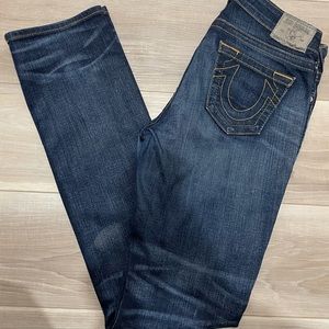 True Religion straight leg dark denim jeans